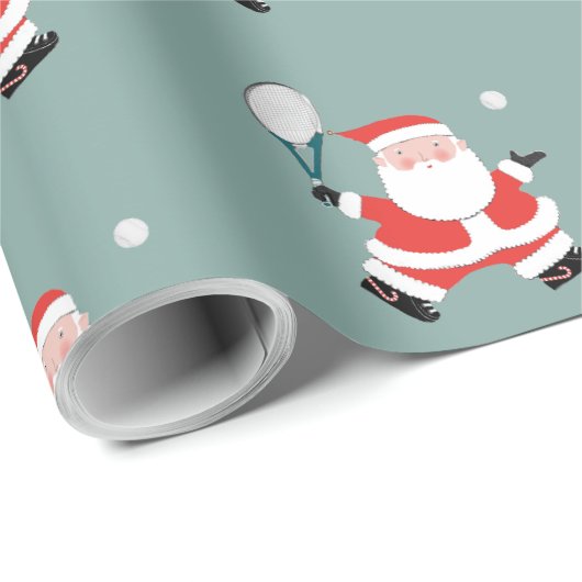 Tennis Christmas Wrapping Paper Geschenkpapier (Rolleneckpunkt)