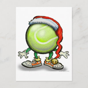 Tennis Chrsitmas Feiertagspostkarte