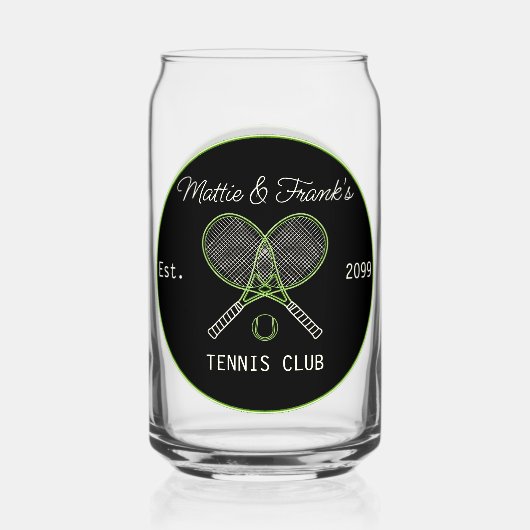 Tennis Club Bar Lounge Beer Dosenglas (Vorderseite)