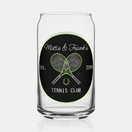 Tennis Club Bar Lounge Beer Dosenglas (Rückseite)