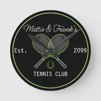 Tennis Club Bar Lugano Unexpected Classic Tour Runde Wanduhr
