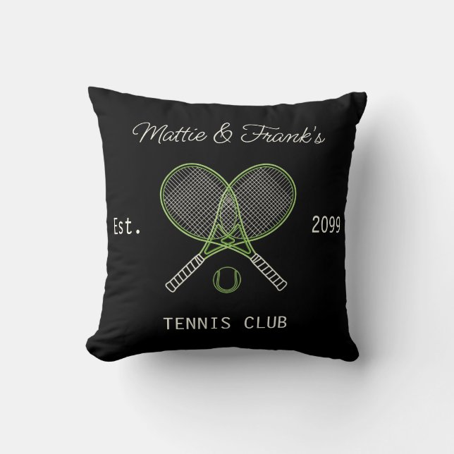 Tennis Club Bar Throw Kissen (Vorderseite)