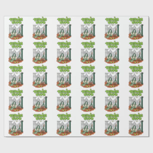 Tennis Club Classic Sports Grafik – Grünes Tennis Geschenkpapier
