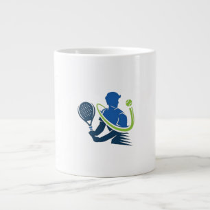 Tennis-Club-Logo - Dynamische Aktion, Sportstil Jumbo-Tasse