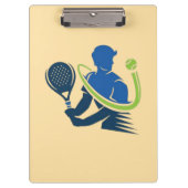 Tennis-Club-Logo - Dynamische Aktion, Sportstil Klemmbrett (Vorderseite)