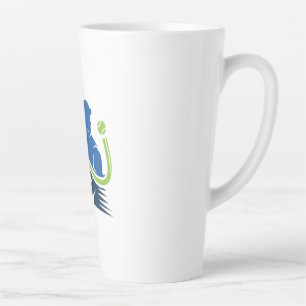 Tennis-Club-Logo - Dynamische Aktion, Sportstil Milchtasse
