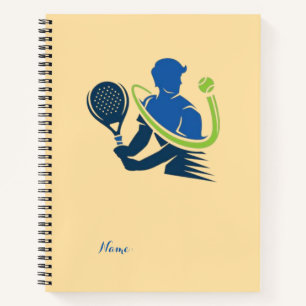 Tennis-Club-Logo - Dynamische Aktion, Sportstil Notizblock