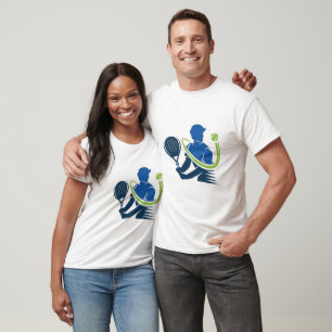 Tennis-Club-Logo - Dynamische Aktion, Sportstil T-Shirt