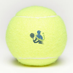 Tennis-Club-Logo - Dynamische Aktion, Sportstil Tennisbälle