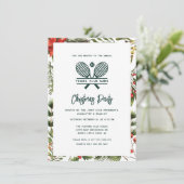 Tennis Club Mitglieder Jährliches Weihnachtsfest P Einladung (Stehend Vorderseite)