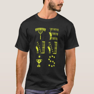 Tennis Club Sporthafen Matratzen Ball Racket T-Shirt