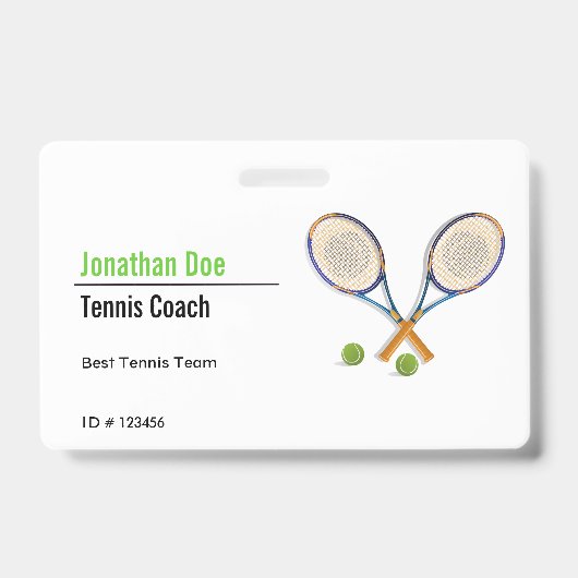 Tennis Coach Ausweis (Vorderseite)