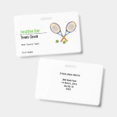 Tennis Coach Ausweis (Vorder- & Rückseite)