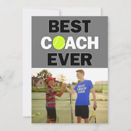 Tennis Coach Best Ever Custom Foto Vielen Dank Dankeskarte