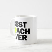 Tennis Coach Bester Coach Jeden Funny Coffee Tasse (Vorderseite Links)