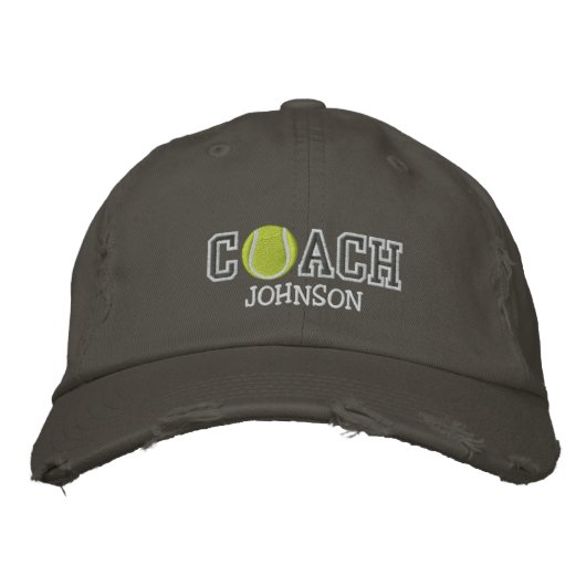 Tennis Coach Bestickte Kappe (Vorderseite)