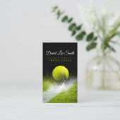 Tennis-Coach Business Card Visitenkarte (Stehend Vorderseite)