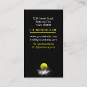 Tennis-Coach Business Card Visitenkarte (Rückseite)