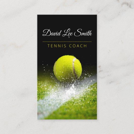 Tennis-Coach Business Card Visitenkarte (Vorderseite)