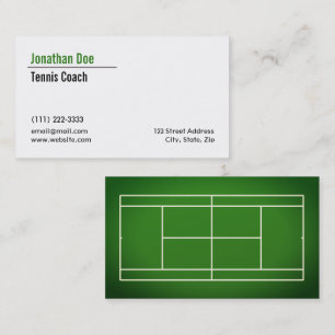 Tennis Coach Business Card Visitenkarte
