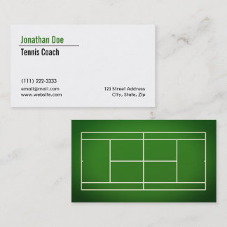 Tennis Coach Business Card Visitenkarte