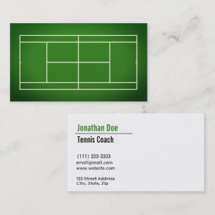 Tennis Coach Business Card Visitenkarte
