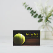 Tennis-Coach Business Card Visitenkarte (Stehend Vorderseite)