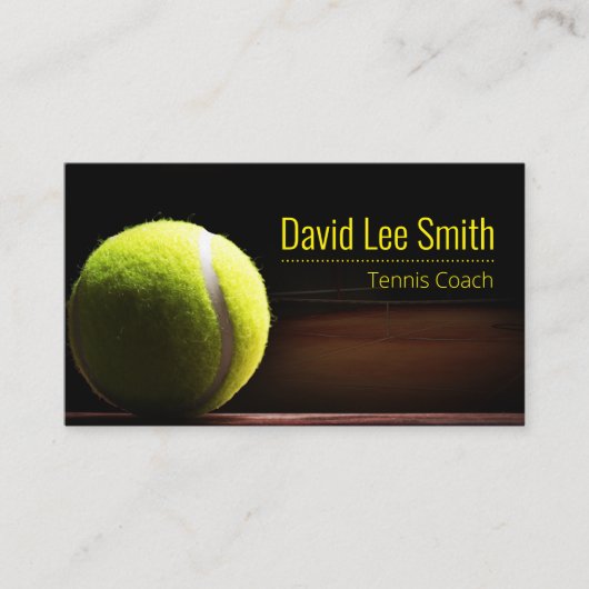 Tennis-Coach Business Card Visitenkarte (Vorderseite)