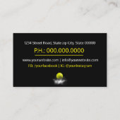 Tennis-Coach Business Card Visitenkarte (Rückseite)