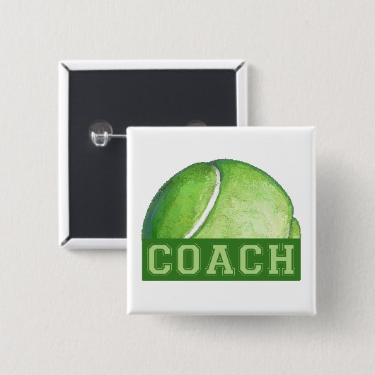 Tennis Coach Button (Vorne & Hinten)