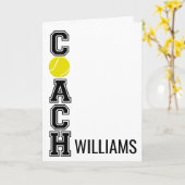 Tennis Coach Custom danke Ihnen Karte ... Zimmer z (Gelbe Blume)