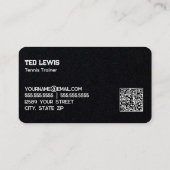 Tennis Coach Custom QR Visitenkarte (Rückseite)