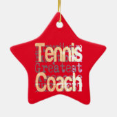Tennis Coach Extraordinaire Keramik Ornament (Hinten)