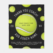 Tennis Coach Geschenk Kundenname Decken (Vorderseite)