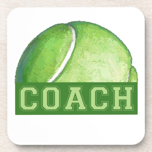 Tennis Coach Getränkeuntersetzer (Vorderseite)