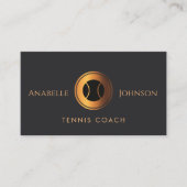 Tennis Coach Golden Luxus Elegante Visitenkarte (Vorderseite)