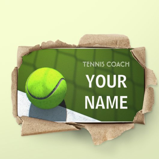 Tennis Coach Green Sports Business Card Visitenkarte