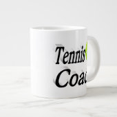 Tennis Coach Halbtext Jumbo-Tasse (Vorderseite Rechts)