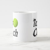 Tennis Coach Halbtext Jumbo-Tasse (Vorderseite)