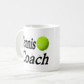 Tennis Coach Halbtext Kaffeetasse (Vorderseite Links)