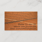 Tennis Coach Ihr Name Beruflich Instructor Net Visitenkarte (Rückseite)