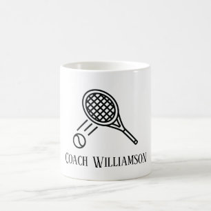 Tennis Coach Mit Monogramm Name Kaffeetasse