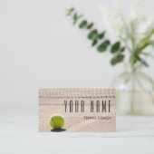 Tennis Coach Name Player Athlete Pro Clay Court Visitenkarte (Stehend Vorderseite)