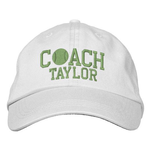 Tennis Coach Personalized Bestickte Baseballkappe (Vorderseite)