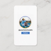 Tennis Coach Player folgen Instagram Foto Visitenkarte (Rückseite)