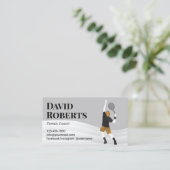 Tennis Coach Sportlehrer Abstrakt Visitenkarte (Stehend Vorderseite)