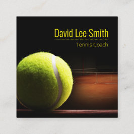 Tennis Coach Square Business Card Quadratische Visitenkarte