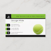 Tennis Coach | Tennisspielerin Grün Visitenkarte (Vorderseite)