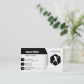 Tennis Coach | Tennisspielerin Schwarz-weiß Visitenkarte (Stehend Vorderseite)