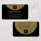 Tennis Coach | Übungsstunden Golden Visitenkarte (Vorne/Hinten)